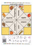 Vorschau - Spiele - autumn / fall (Herbst) cootie catcher English game / Spiel für den Englischunterricht Grundschule - Seite 2