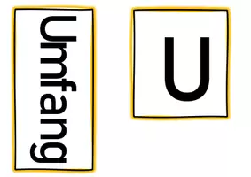 Vorschau - Präsentationen/Tafelbilder - Wortkarten - Geometrie - Umfang, (Ober-)Fläche, Volumen - Colour Edition - - Seite 1