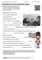 Vorschau - Arbeitsblätter - Arbeitsblatt "Buckingham Palace" + Onlineübung & MP3 + Infografik - Deckblatt