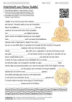 Vorschau - Arbeitsblätter - Arbeitsblatt "Buddha" + Onlineübung & MP3 + Mindmap + Infografik - Deckblatt