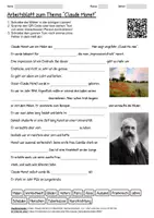 Vorschau - Arbeitsblätter - Lernposter + Arbeitsblatt "Claude Monet" + Onlineübung & MP3 + Mindmap + Infografik - Seite 1