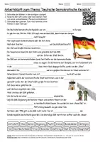 Vorschau - Arbeitsblätter - Arbeitsblatt "Deutsche Demokratische Republik" + Onlineübung & MP3 + Infografik - Deckblatt