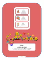 Vorschau - Stationenlernen - 24 Lesekarten - Lesepyramiden Herbst DIFFERENZIERT - Deckblatt