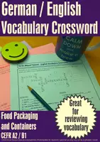 Vorschau - Spiele - Food Packaging and Containers - German / English Vocabulary Crossword - Deckblatt