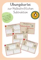 Vorschau - Aufgabenkarten - Übungskartei zur Halbschriftlichen Subtraktion - Deckblatt