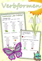 Aperçu - Feuilles d'exercices - Formes verbales "der Frühling" Allemand - Page de couverture
