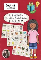 Vorschau - Bildkarten - Anlautbilder zu den Buchstaben F, B, K, G, V (Klasse 1 bis 2) Deutsch - Deckblatt
