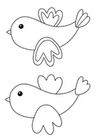 Vorschau - Mal- und Bastelvorlagen - Vogel Bastelvorlagen zum Ausmalen 🐤 Fensterbilder für den Frühling - Seite 3