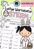 Vorschau - Unterrichtsreihen - KOSTENLOS! Lustige Würfelsätze zu OSTERN - Deckblatt