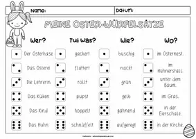 Vorschau - Unterrichtsreihen - KOSTENLOS! Lustige Würfelsätze zu OSTERN - Seite 2