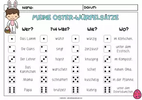 Vorschau - Unterrichtsreihen - KOSTENLOS! Lustige Würfelsätze zu OSTERN - Seite 3