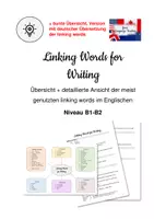 Vorschau - Merkblätter - Linking Words for Writing - Übersicht + Details - B1-B2 - Deckblatt