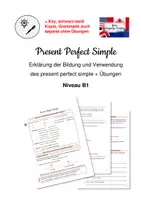 Vorschau - Stundenentwürfe - Present Perfect Simple - Bildung, Verwendung + Übungen -B1 - Deckblatt