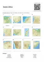 Vorschau - Arbeitsblätter - Amerika / Afrika / Asien (Arbeitsblatt mit Landkarten) - Deckblatt