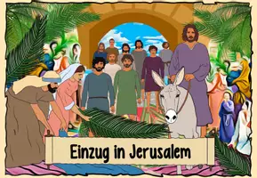 Vorschau - Stationenlernen - Jesus Passion - Karwoche & Ostern - Erzählkarten + Klassenposter (Deko) & Tafelmaterial - Seite 3