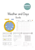 Vorschau - Arbeitsblätter - Weather and Days - Materialpaket - Deckblatt