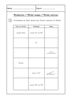 Vorschau - Poster - Winkelarten Poster Merkplakat + Arbeitsblatt differenziert Geometrie - Seite 1