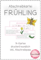 Vorschau - Arbeitsblätter - Abschreibkartei FRÜHLING - Deckblatt
