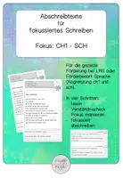 Vorschau - Arbeitsblätter - Abschreibtexte mit Fokus Ch 1 - Sch - Deckblatt