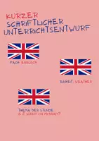 Vorschau - Stundenentwürfe - Unterrichtsentwurf Englisch "Weather & Days" - Deckblatt