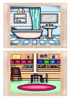 Vorschau - Fördermaterial/Inklusion - Englisch/ Deutsch/ DaZ - Parts of a house/ rooms - im Haus - flashcards - Bildkarten - Seite 3