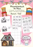 Vista previa - Unidades / Secuencias / Situaciones de Aprendizaje - Alemán - casa/ habitaciones - diccionario de imágenes - German - Miniwörterbuch - im Haus/ Zimmer - Deutsch - Portada