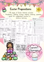 Vorschau - Arbeitsblätter - Englisch - Easter Prepositions (Ostern Präpositionen) - Arbeitsblätter, Freiarbeit, Stationen - Deckblatt