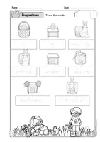 Vorschau - Arbeitsblätter - Englisch - Easter Prepositions (Ostern Präpositionen) - Arbeitsblätter, Freiarbeit, Stationen - Seite 1