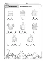 Vorschau - Arbeitsblätter - Englisch - Easter Prepositions (Ostern Präpositionen) - Arbeitsblätter, Freiarbeit, Stationen - Seite 3