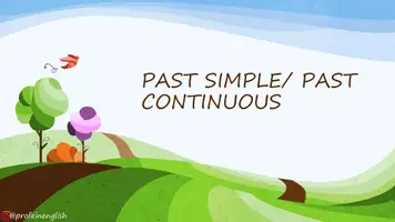 Vorschau - Präsentationen/Tafelbilder - Past Simple und Past Continuous auf Englisch - Deckblatt