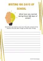 Vorschau - Arbeitsblätter - 100 Days Writing - Deckblatt