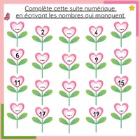 Aperçu - Feuilles d'exercices - Les suites numériques du printemps' - Page 1
