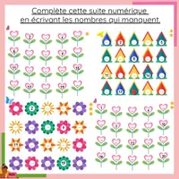 Aperçu - Feuilles d'exercices - Les suites numériques du printemps' - Page de couverture