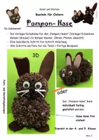 Vorschau - Arbeitsblätter - Basteln für Ostern: "Pompon-Hase" - Deckblatt