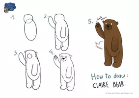 Aperçu - Apprentissages en autonomie - Anglais : Brown Owl and the Bee Hive - COMMENT DESSINER/HOW TO DRAW - Page 2