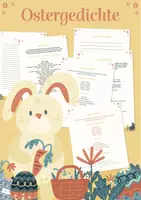 Vorschau - Arbeitsblätter - Ostergedichte schreiben mit Anleitungen und Beispielen - Deckblatt