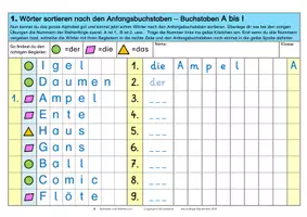 Vorschau - Unterrichtsreihen - Wörter mit System alphabetisch sortieren lernen als sinnvolles Konzentrations- und Rechtschreibtraining - Seite 3