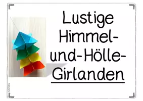 Vorschau - Mal- und Bastelvorlagen - KUNST: Himmel-und-Hölle-Girlanden (Fasching) - Seite 1
