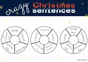 Vorschau - Stationenlernen - CHRISTMAS - Crazy Christmas Sentences + Flashcards - Seite 2