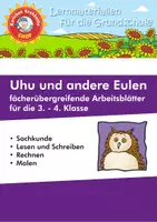 Vorschau - Arbeitsblätter - Uhu und andere Eulen - fächerübergreifende Arbeitsblätter - Krabbelfix - Deckblatt