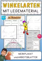Vorschau - Unterrichtsreihen - Winkelarten Merkposter + Arbeitsblätter Winkel messen, Winkel zeichnen Geometrie Mathe - Deckblatt