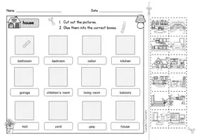Vorschau - Arbeitsblätter - Englisch - parts of a house (rooms)- Arbeitsblätter - Freiarbeit - Stationen - Haus/ Räume - Seite 2