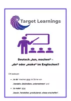 Vorschau - Merkblätter - Englisch | "do" oder "make"? | Merkblatt | Orientierungshilfe - Deckblatt
