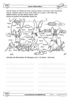 Vorschau - Arbeitsblätter - Hase - fächerübergreifende Arbeitsblätter - Krabbelfix - Seite 3