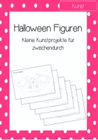 Vorschau - Mal- und Bastelvorlagen - Halloween Figuren basteln - Deckblatt