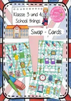 Vorschau - Anderer Materialtyp - Englisch - Vokabeleinführung School things: Swapcards (3. / 4. Klasse) - Deckblatt