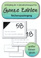 Vorschau - Stundenentwürfe - Rechenspaziergang: Verbindung der 4 GRA von ganzen Zahlen - Deckblatt