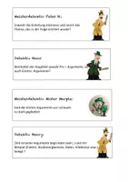 Vorschau - Arbeitsblätter - Checkliste/Textlupe lineare und dialektische Erörterung mit Detektivkärtchen - Seite 1