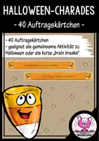 Vorschau - Spiele - Halloween-Charades: 40 Auftragskärtchen für den Englischunterricht - Deckblatt