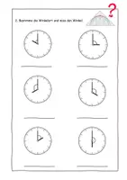 Vorschau - Arbeitsblätter - WINKEL Winkeluhr Arbeitsblatt Winkelarten Winkel Messen - Seite 1